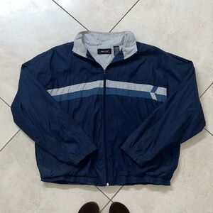 Navy and Gray Windbreaker Jacket